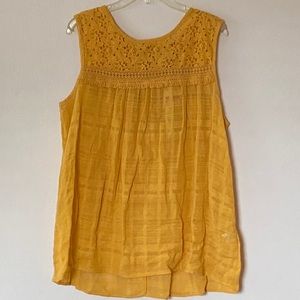 Max Studio Yellow Sleeveless Blouse - Size XL